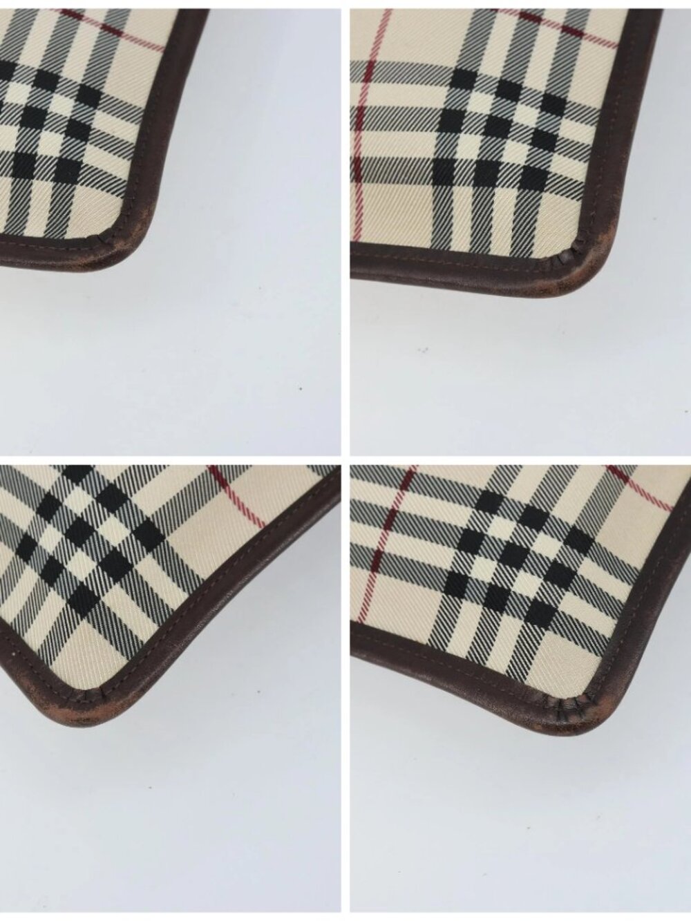 BURBERRY Nova Check Shoulder Bag Canvas Beige Silver Auth 172244 - Picture 12 of 13